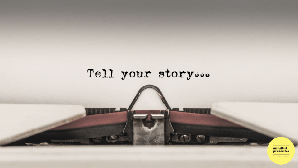 Typewriter with words tell your story...