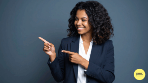 woman looking really confident and smiling