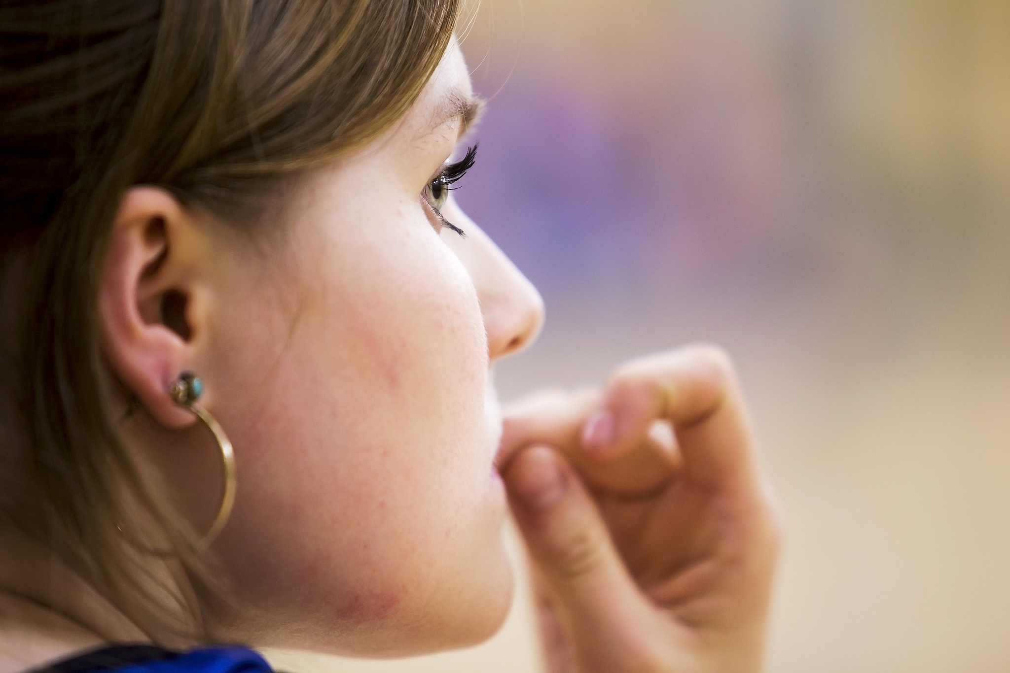 woman biting her nails