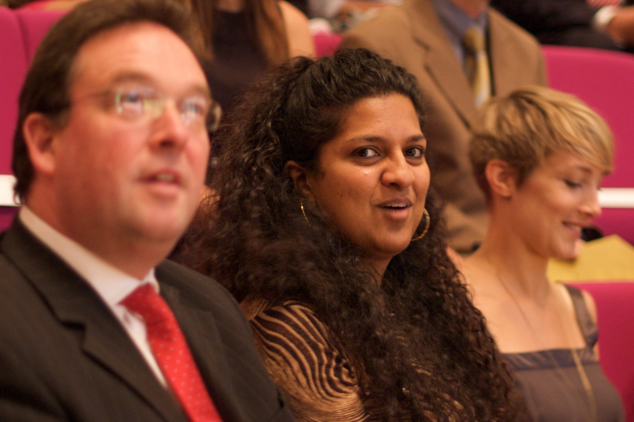 man and woman in audience