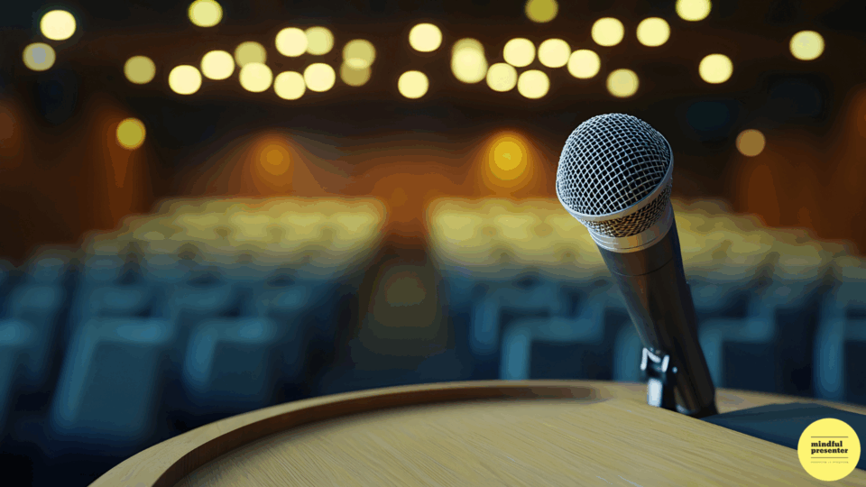 Microphone in blurred room with lots of lights