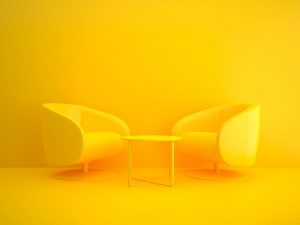 two yellow chairs