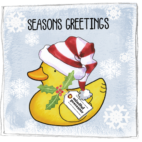 seasons greetings with image of duck