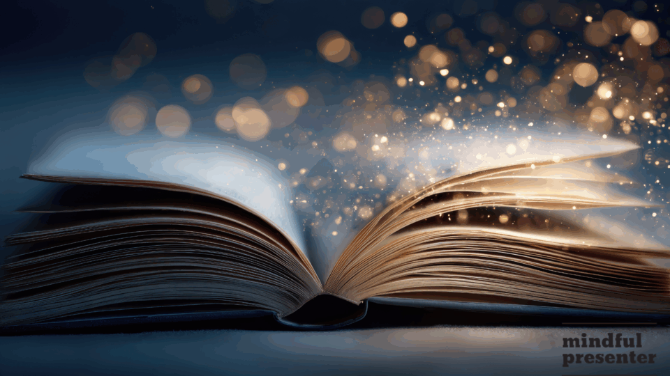 open book with mindful presenter logo