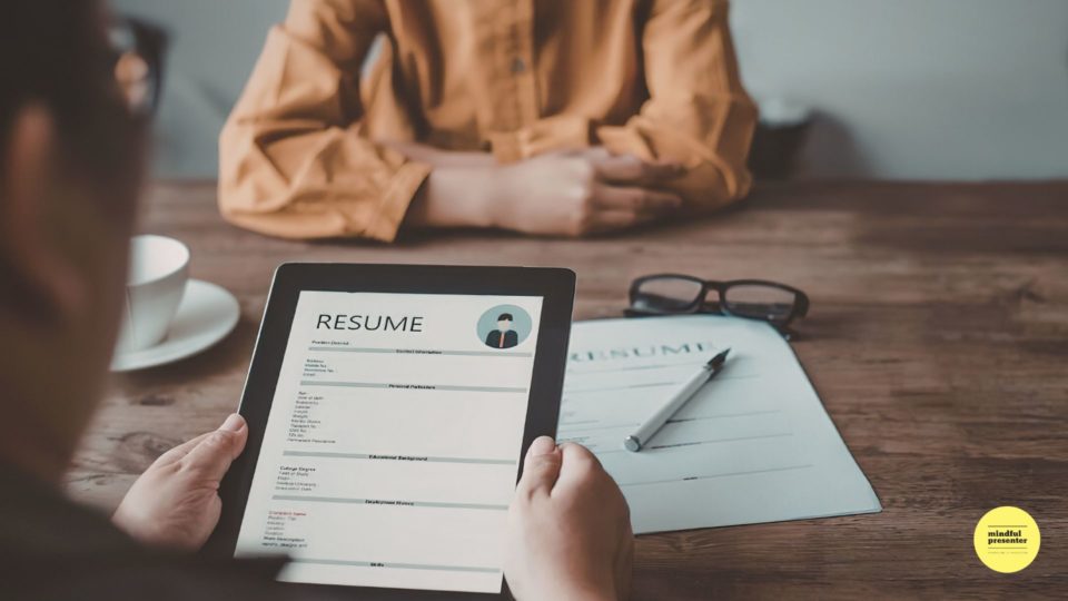 person being interviewed