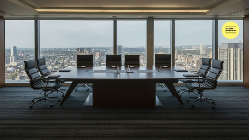 Empty boardroom